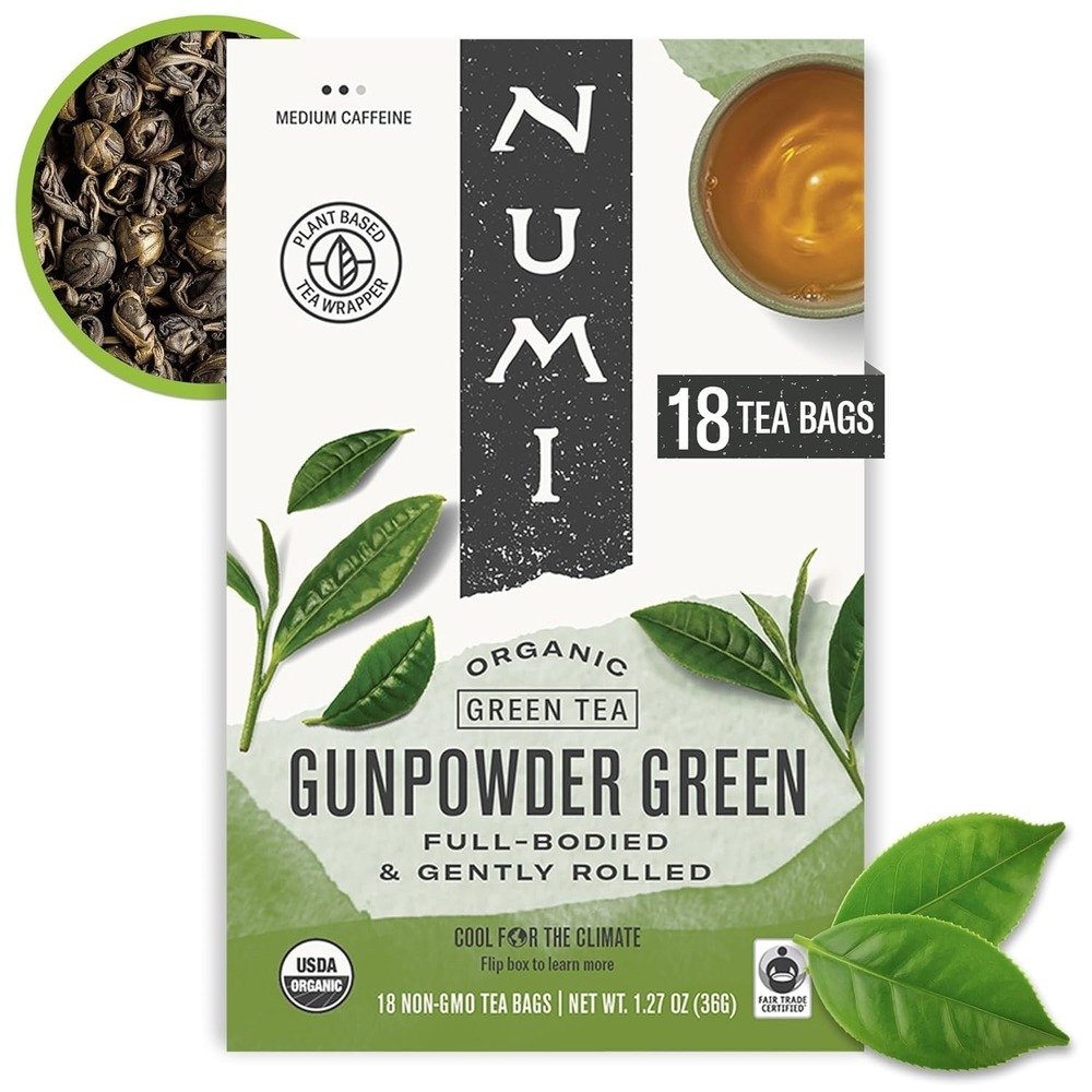 2 Pack - Numi Gunpowder Green Tea (18/Box) New